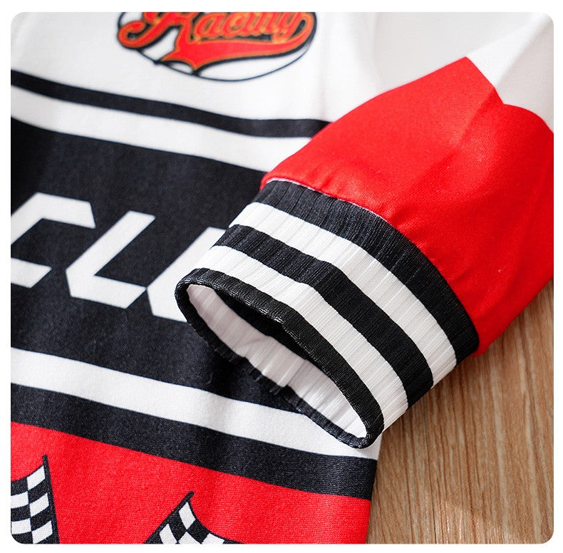 Newborn Clothes Outdoor Racing Clothes Comfortable And Soft For Boys And Girls Spring And Autumn Long Sleeved Baby Jumpsuit