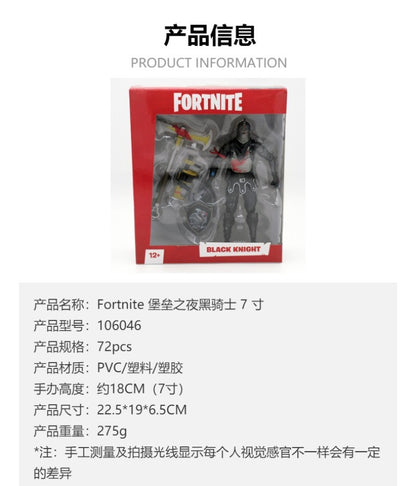 Fortnite Raptor Cavaleiro Negro Soldado Caveira Líder do Esquadrão Abraço Boneco de Ação Decoração de Quarto Brinquedos Presente para Crianças