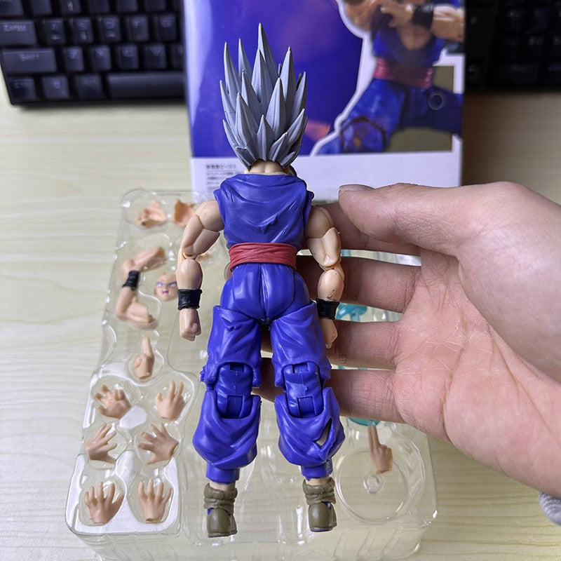 Shf Dragon Ball Son Gohan Besta Action Figure PVC Boneco Colecionável Articulado Anime 17cm Super Saiyajin Gohan Brinquedo Modelo de Presente