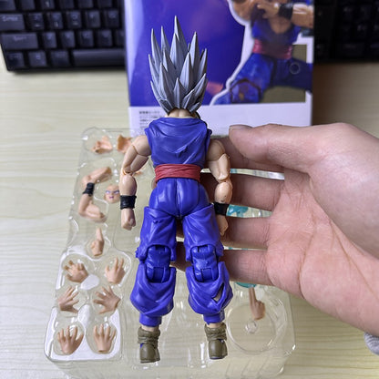 Shf Dragon Ball Son Gohan Besta Action Figure PVC Boneco Colecionável Articulado Anime 17cm Super Saiyajin Gohan Brinquedo Modelo de Presente