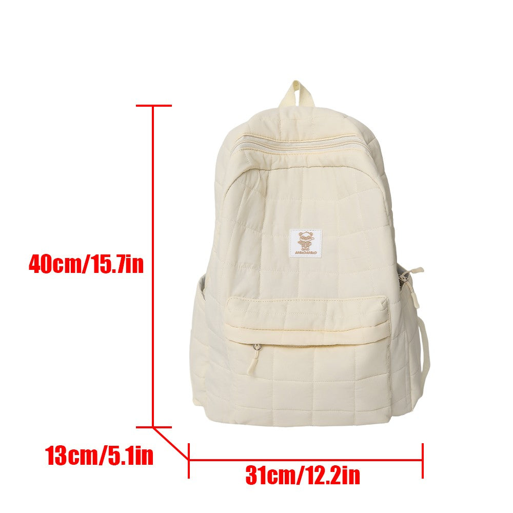 Minimalist New Fashionable Backpack Korean Edition Casual Cotton Backpack Commuter Backpack