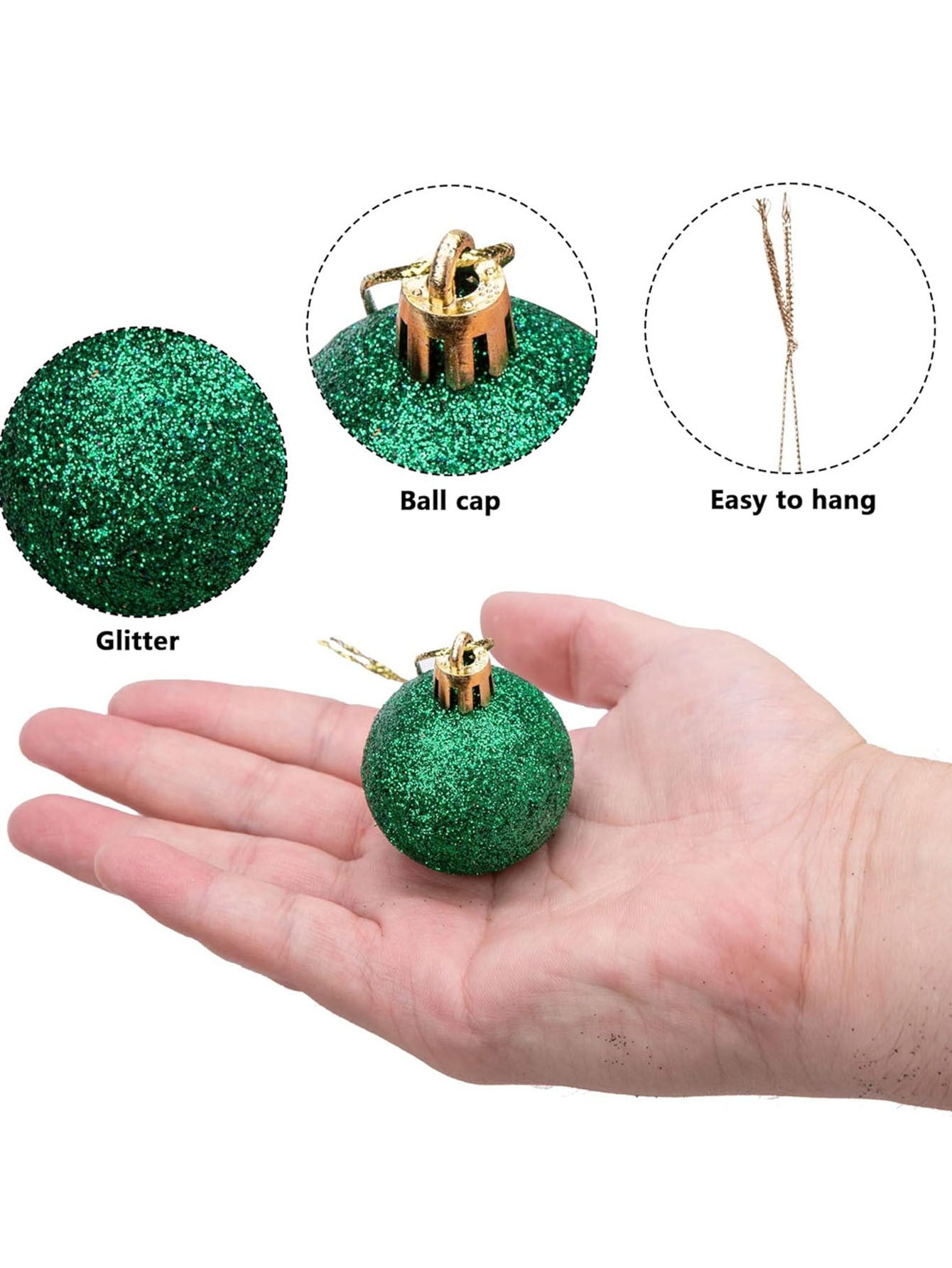 Hallowmas Decoration Balls Christmas Tree Hanging Ornaments Halloween Shiny Ball Festival Family Party Decorations