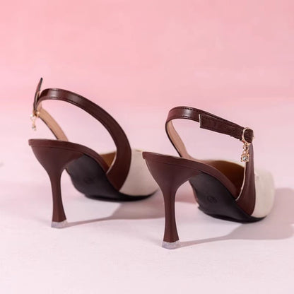 Arrival Pointed-Toe Stiletto Women's Sandals 2025 New Summer Elegant and Sensual Stiletto-Heeled Covered-Toe Shoes for Women