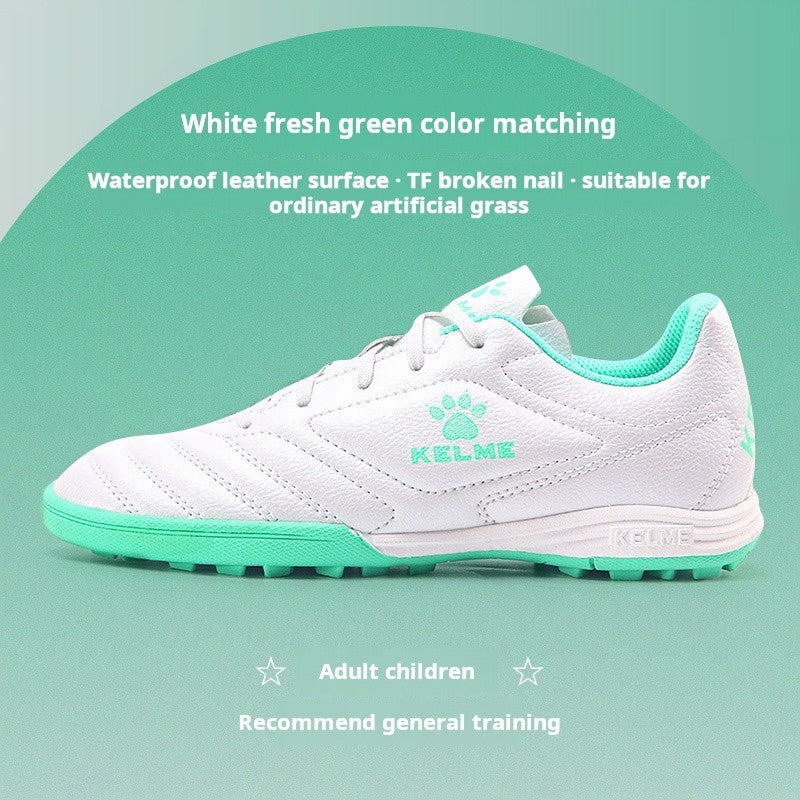 Kelme Tf Broken Nail Football Shoes Adult Youth Non-slip Football Shoes Artificial Grass Five-a-side Game Football Shoes Sports