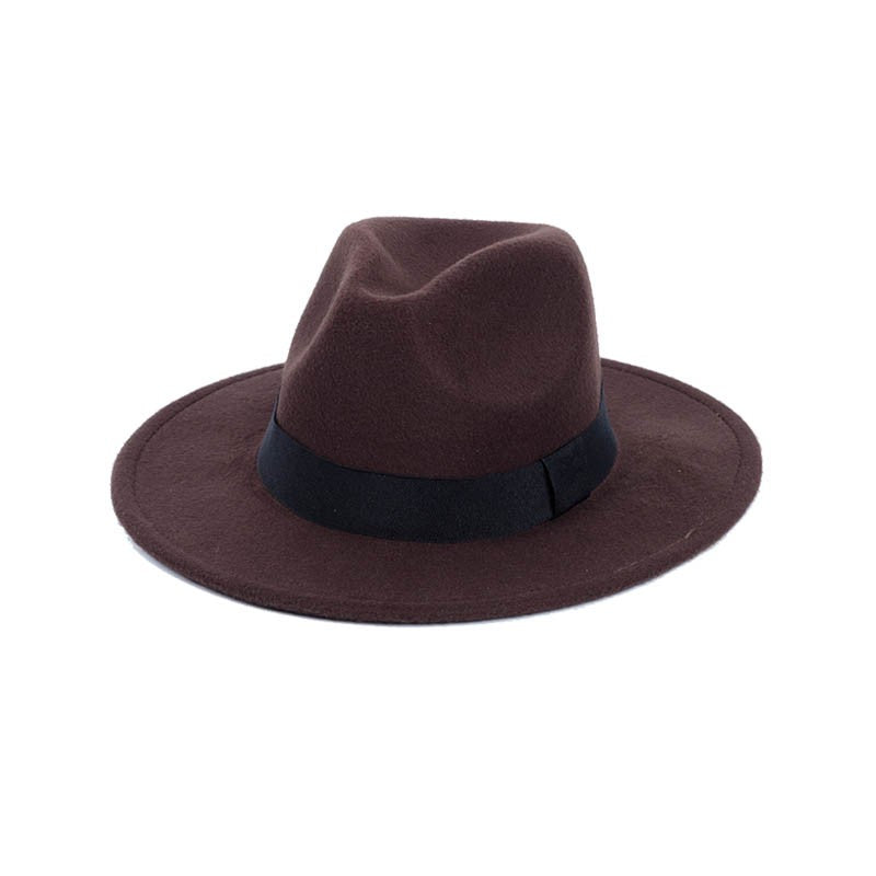 Topi Fedoras Musim Dingin Topi Jazz Klasik Felt Topi Fedora Panama Kasual untuk Pesta Putih chapeau luxe chapeu panama masculino