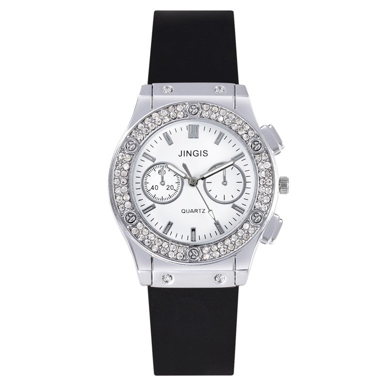 New Women Watches Fashion Silicone Quartz Watch All-Match Men's and Women's Same Diamond Watch Neutral Watch Alloy Student Watch
