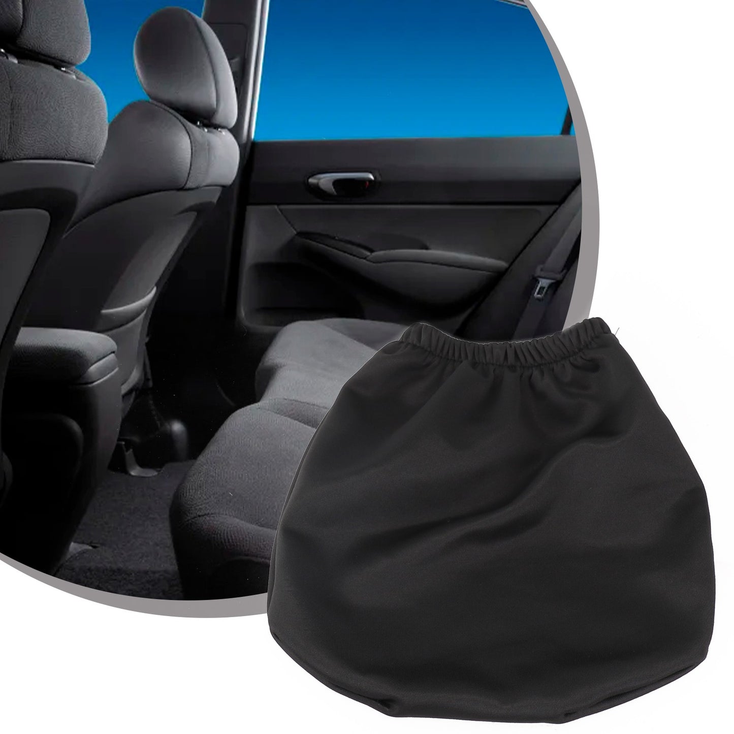 1Pcs Black Premium Cloth Headrest Cover For Car, Truck, SUV, Auto Universal Fit Interior Decorative Parts