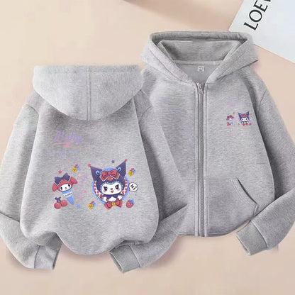 Purple Cool Lomi Children's Cardigan Printed 2D Cardigan for Boys and Girls Aged 2-12, Sweet, Fun, Multi functional, Cute Long s