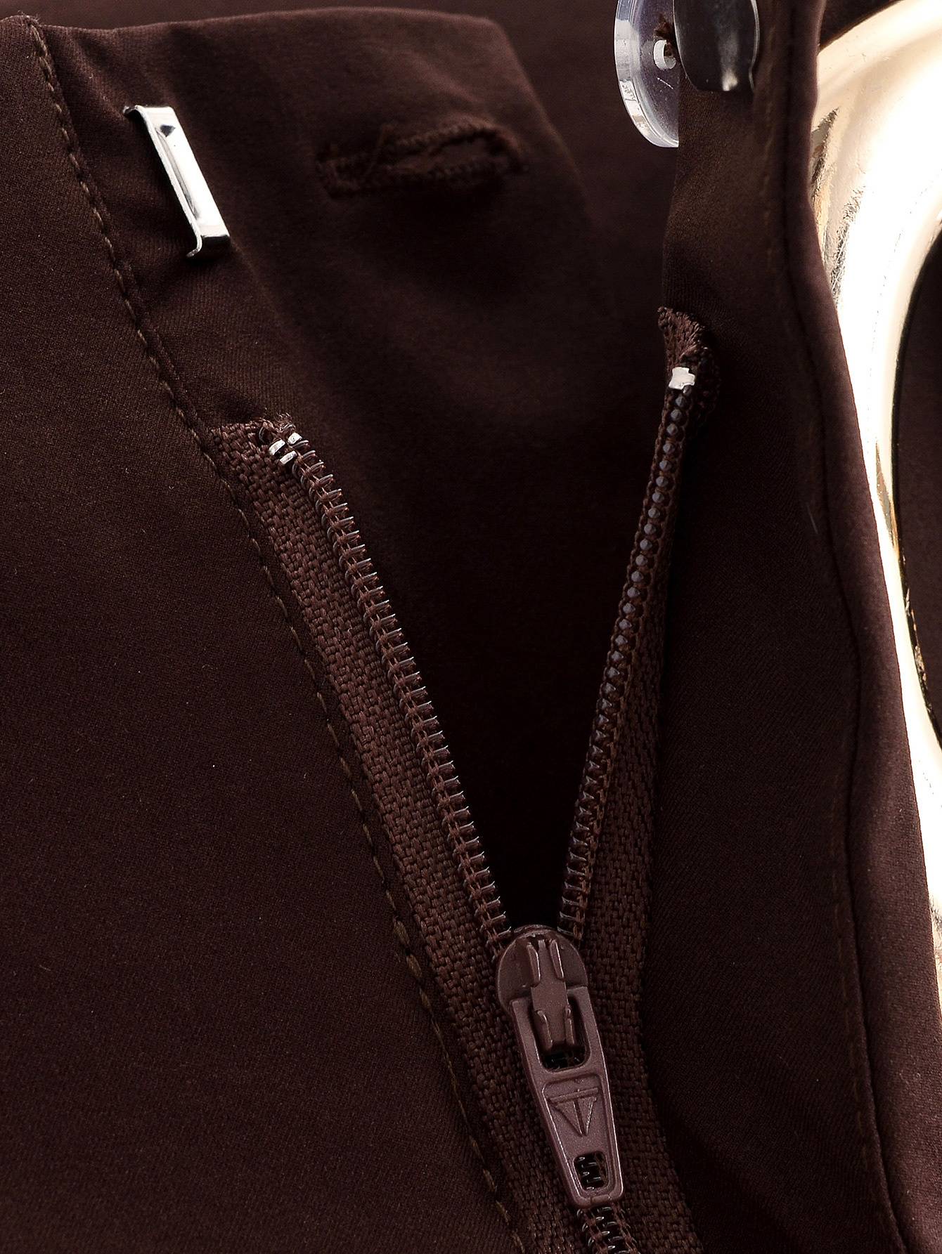 Tidalyf 2025 Women Vintage Brown Wide Leg Pants with Metal Belt High Waist Casual Trousers