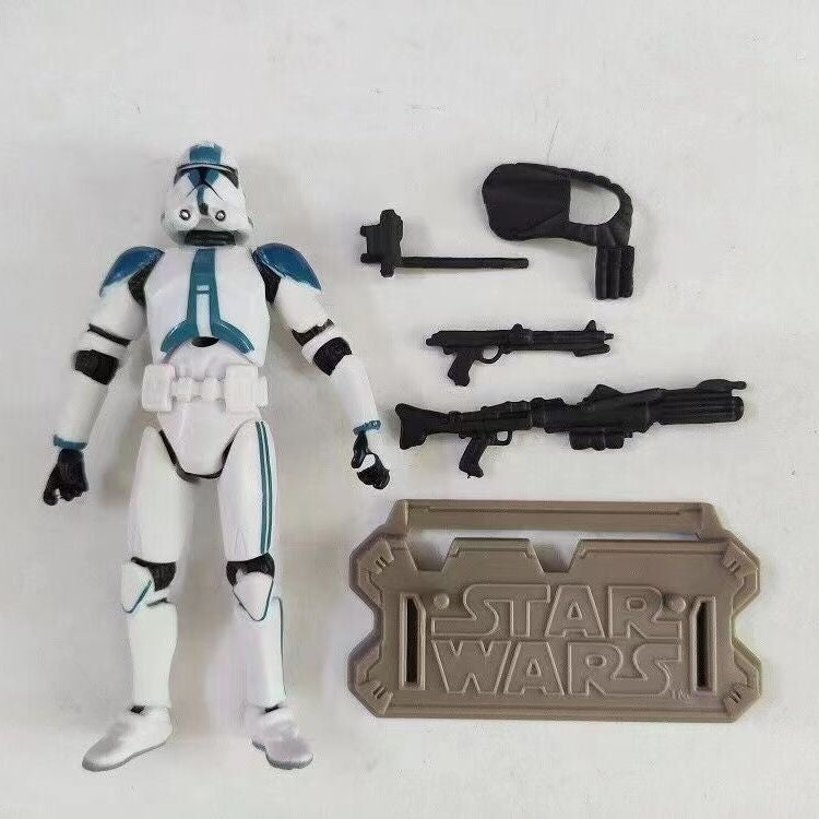 Star Wars Republic 501-st Legion Blue White Trooper 3.75" Loose Action Figure