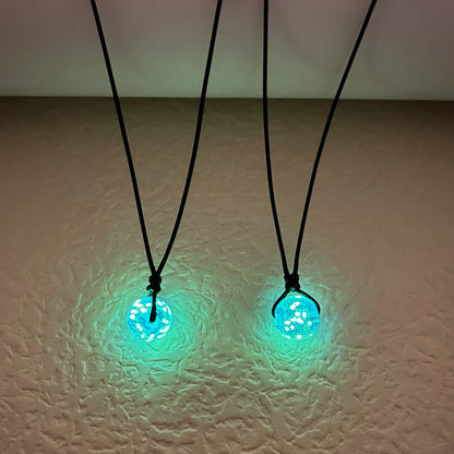2 unidades de colares de contas luminosas para casais, joias de presente simples de moda artesanal