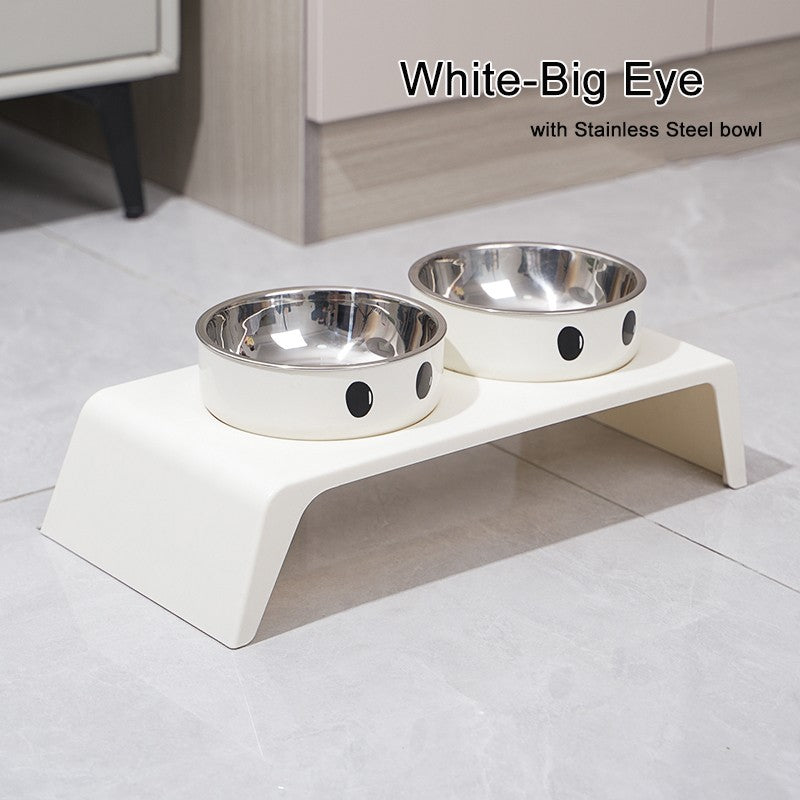 Tigelas Elevadas para Cães Suporte Alto com Tigelas Duplas de Aço Inoxidável para Alimentos e Água para Cães e Gatos de Pequeno, Médio e Grande Porte
