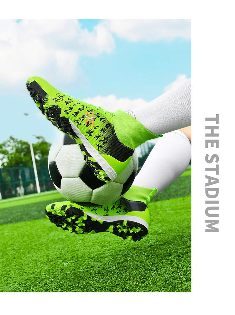 New Soccer Boots Men Football Shoes Cleats Professional Soccer Shoe High-Tops Non-Slip Spikes for Big Boys Wide Training Sneaker