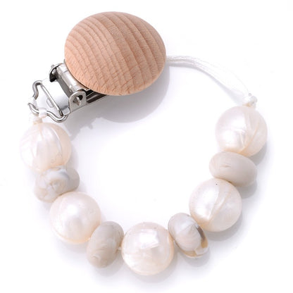 New Silicone Beads Dummy Clip Holder Soother Pacifier Clips Chain for Baby Teething Toys Chew Gifts Accessories BPA Free