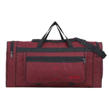 Large Capacity Folding Duffle Bag Travel Clothes Storage Bags Zipper Oxford Weekend Bag Thin Portable Moving Luggage Hand Bag