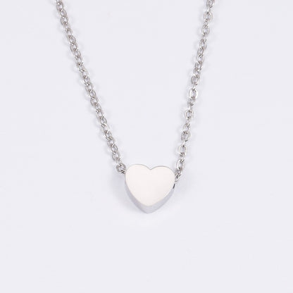 Novos Colares Minimalistas Femininos Gargantilha Coração Pequeno AMOR Colares Delicados Joias da Moda Praia Verão Collares Bijoux