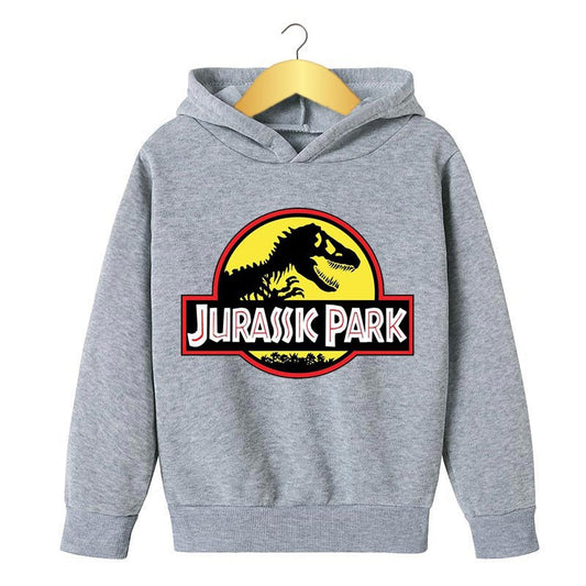 Fashion Print Jurassic Park Children's Hoodies Clothing Girls Casual Sweatshirr Spring Autumn Anime Boy Sweatshirt black Coat