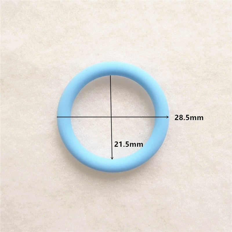 Chenkai 50pcs Transparent Silicone Mam Ring DIY Baby Pacifier Dummy NUK Clear Adapter O Rings Holder Chain Toy Accessories