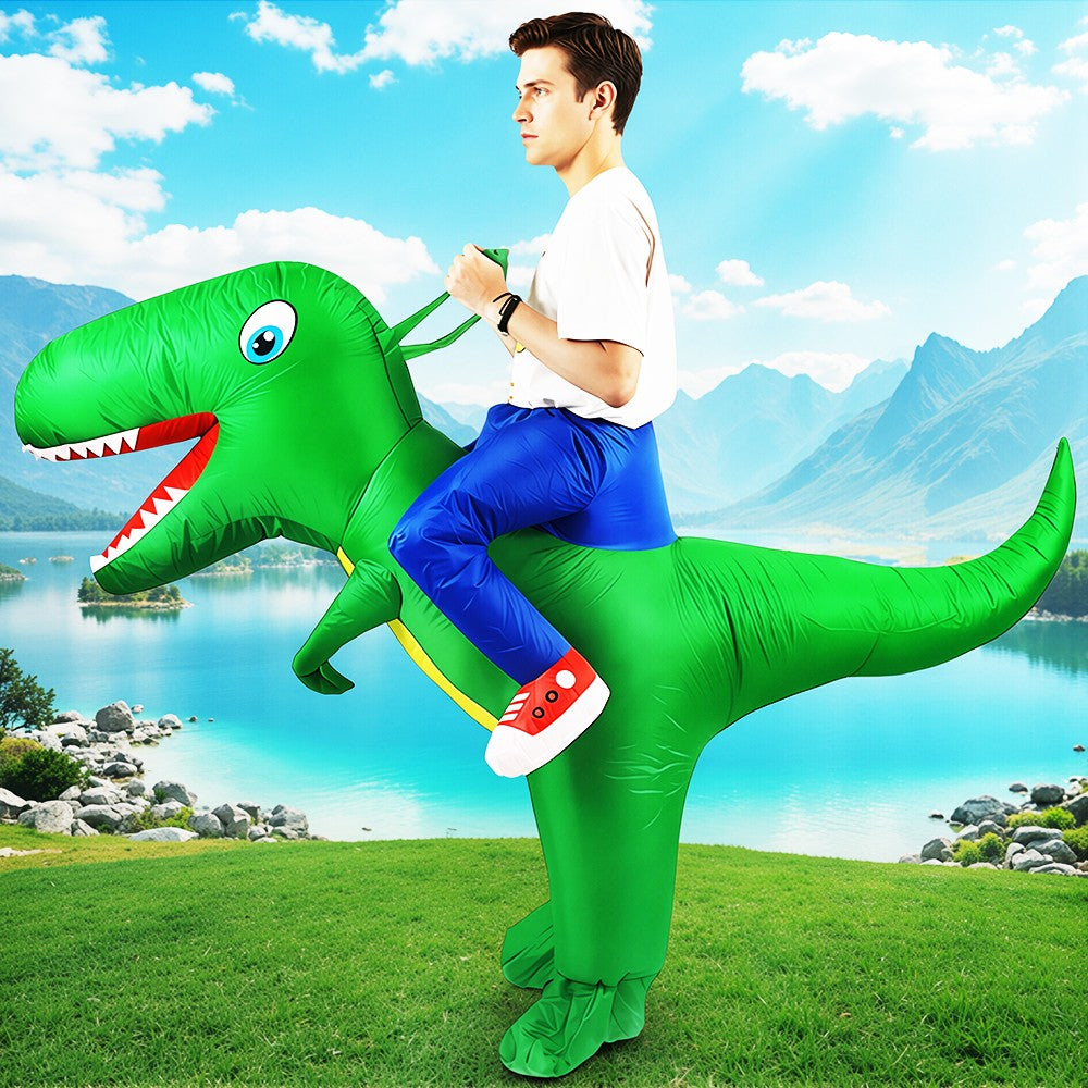 New T-Rex Skeleton Dinosaur Inflatable Costume Mascot for Adult Purim Carnival Halloween Party Cosplay Costumes Fancy Dress Suit