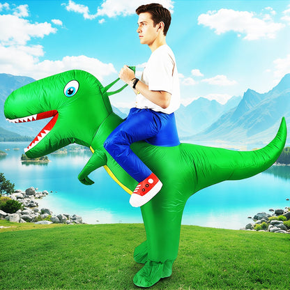 New T-Rex Skeleton Dinosaur Inflatable Costume Mascot for Adult Purim Carnival Halloween Party Cosplay Costumes Fancy Dress Suit