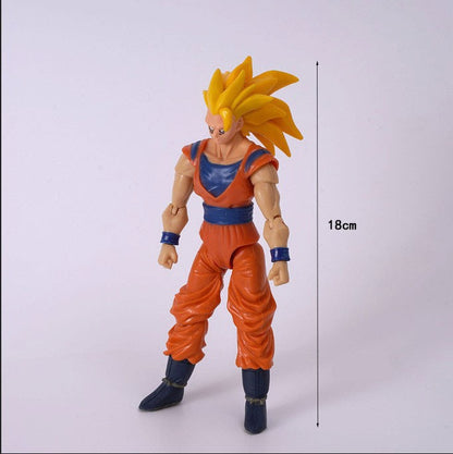 12-18CM Anime Dragon Ball Z Super Saiyan Son Goku Broly Vegeta Anime Action Figure Model Gifts Collectible Figurines for Kids