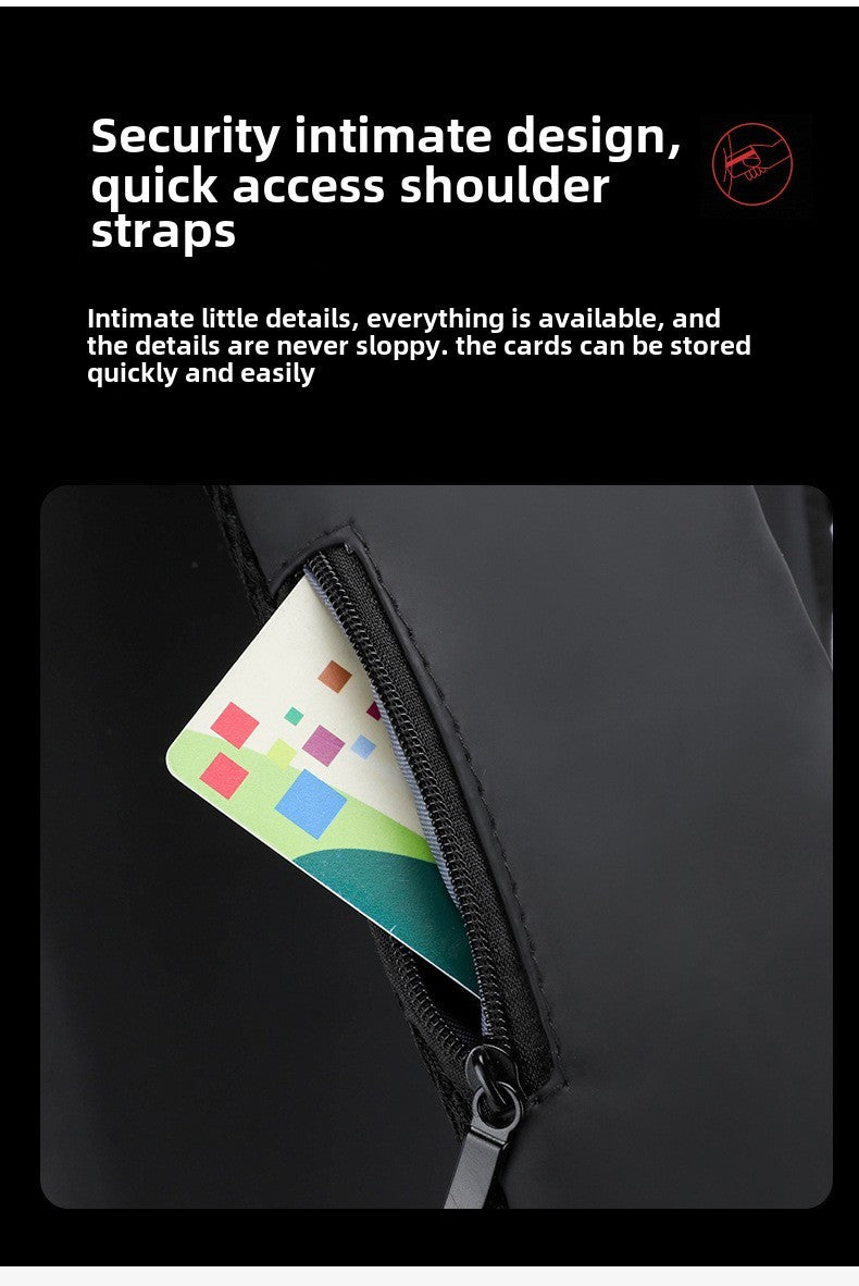 Men Anti Theft Chest Bag Shoulder Bags USB Charging Crossbody Package School Short Trip Messengers Bags Men's Oxford Sling Pack