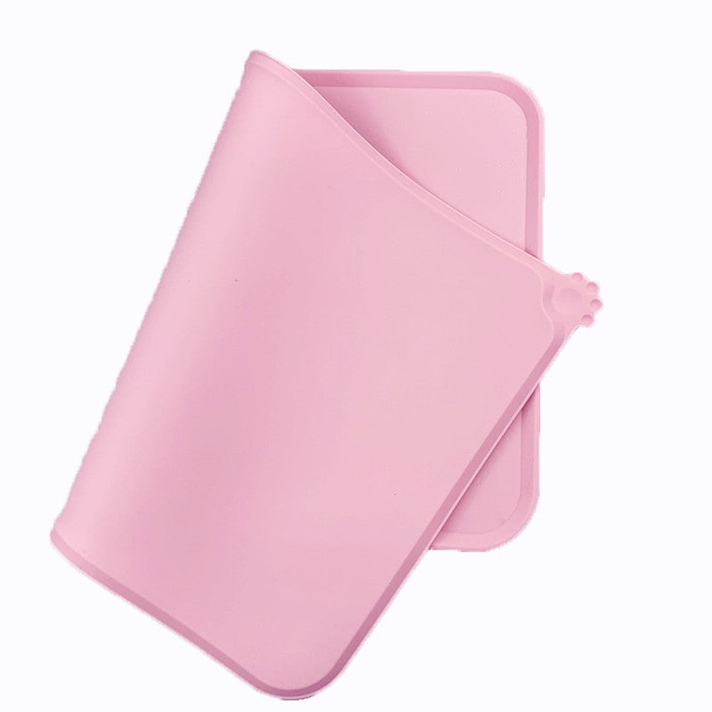 Tapete de Silicone Antiderrapante para Comida de Animais de Estimação Tapete Impermeável para Tigela de Cães Gatos Comedouro de Água Antiderramamento Proteção de Chão de Inverno