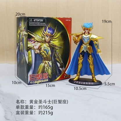 Anime Japonês Saint Seiya Figura Ikki de Fênix Hyoga Seiya Shiryu Boneco Colecionável em PVC Decoração 19cm