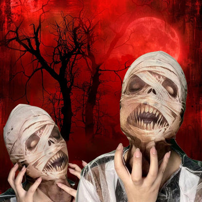 3D Digital Print Mask Creative Horror Cosplay Headscarf Halloween Party Hip Hop Headwear