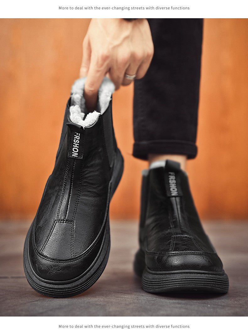 Men's Winter Boots and Cold-proof Boots 2025 Men's Winter High-quality Warm High-top Cotton Shoes Outdoor Thick-soled Snow Boots