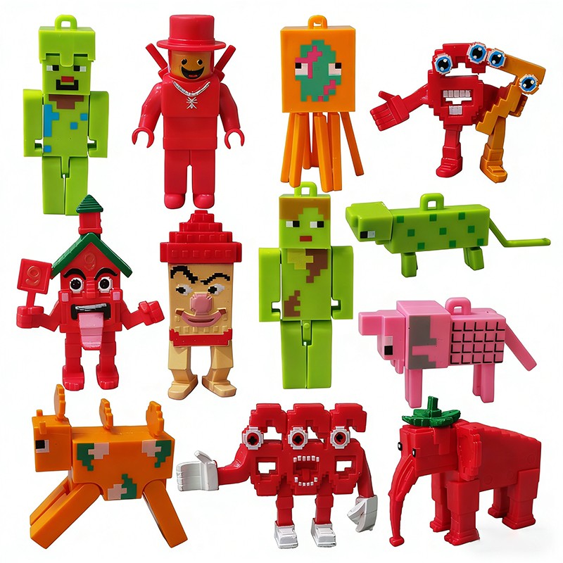 8/12/24 peças Roubar um Brainrot W ou L 77 Figura Trabalho Sahur Esok Sekolah Morango Elefante Bonecos de Ação Modelo Meowl Boneca Brinquedo Presente