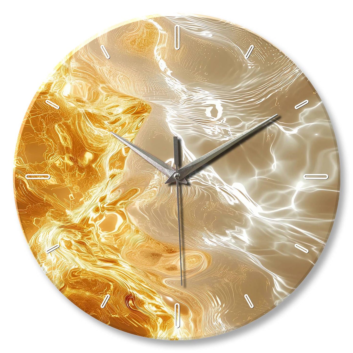 1pc glass wall clock, modern light luxury gold design wall clock, silent clock, home decoration, living room bedroom decoration