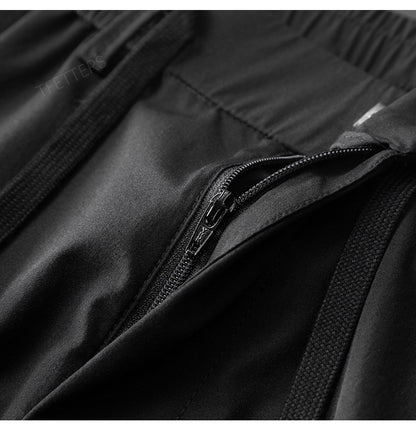 TFETTERS Brand Summer Men Pants New Elastic Waist Casual Solid Color Pants Ice Silk Thin Straight Breathable Loose Sweatpant Men