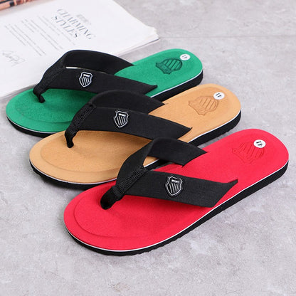 Casual Flip Flops For Men Slippers Beach Sandals Summer Non-Slip Flat Slides Men Slippers Indoor House Shoes Man Male Slipper