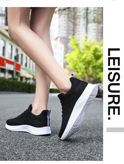 Litfun Women's Casual Sports Shoes Fashion Female Soft Bottom Sneakers Breathable Mesh Running Shoes Leisure Light Flats Shoes