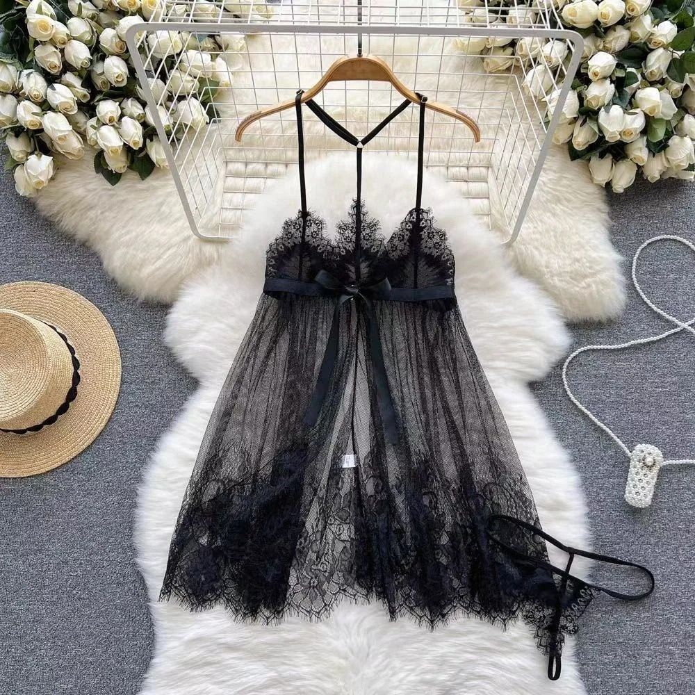 Bunny Complete Maid Cosplay Costume Set Ruffle Cosplay Vacation Halloween Outfit Halter Dress Set Outfit Costume Play Occasions