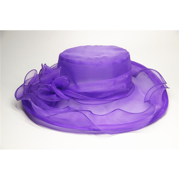 Chapéu Fascinator Derby para Igreja de Organza para Mulheres Chapéu de Casamento para Chá Kentucky Chapéu Derby para Mulheres Fedoras de Aba Larga Formal Kentucky