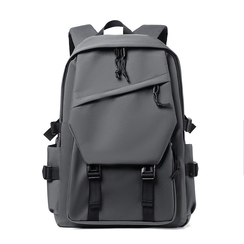 Simple solid color backpack,  travel backpack, plenty of storage space, very suitable for commuting, school, work and going out.
