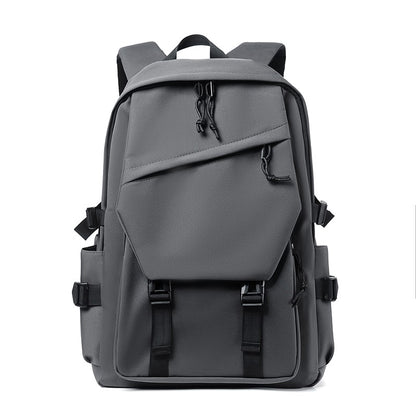 Simple solid color backpack,  travel backpack, plenty of storage space, very suitable for commuting, school, work and going out.