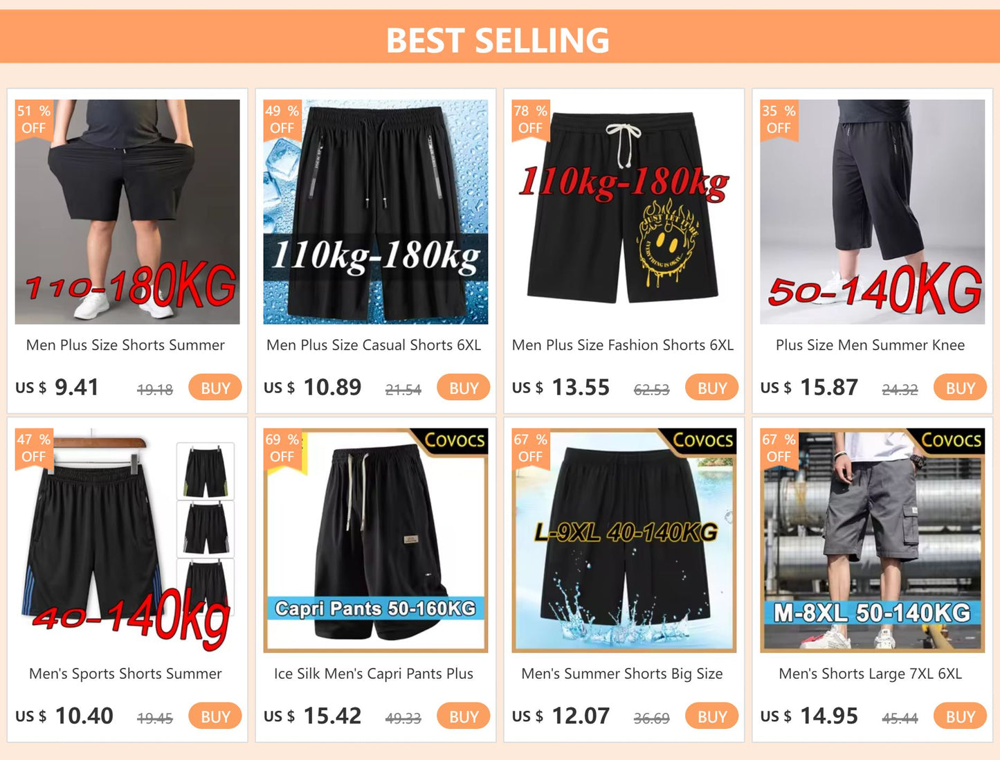 Men Plus Size Casual Shorts 6XL 7XL Big Size Gym Shorts Men Ice Silk Stretchy Summer Beach Short Pants Quick Dry Breathable
