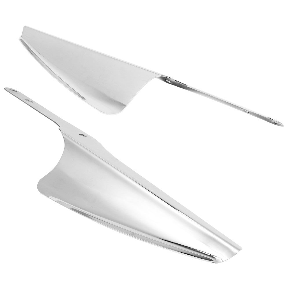 Defletores de vento de montagem de garfo dianteiro cromado para motocicleta, carenagem de para-brisa para Harley Touring Road King Street Glide CVO 1995-2021 19