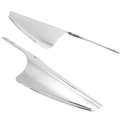 Defletores de vento de montagem de garfo dianteiro cromado para motocicleta, carenagem de para-brisa para Harley Touring Road King Street Glide CVO 1995-2021 19