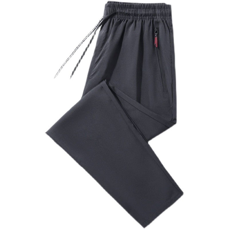 Calça Masculina Casual Stretch Slim Fit Elástico na Cintura Jogger Coreana Clássica Azul Preta Cinza Marca Masculina Calças Plus Size