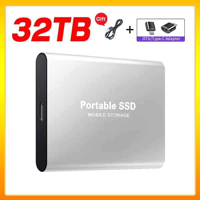 Unidade de Estado Sólido Externa de Alta Velocidade 1TB Disco Rígido Externo Portátil SSD 2TB Disco Rígido Externo SSD Para Laptop Mac