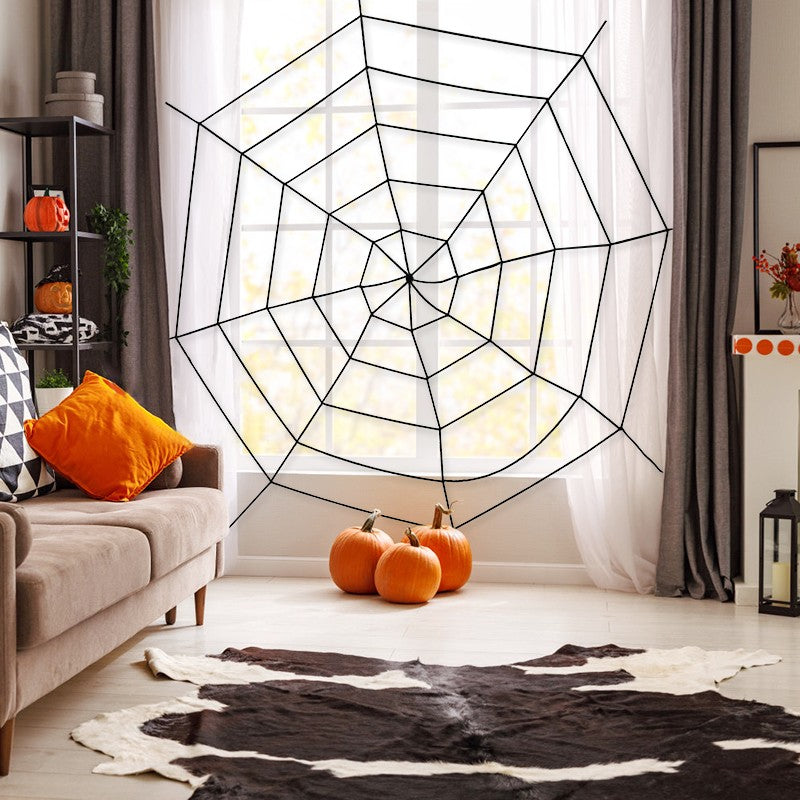 150/250cm Halloween White Black Giant Spider Web Happy Halloween Decoration For Home Bar Haunted House Prop Outdoor Scary Decor