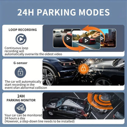 Câmera Veicular 4 Canais 360° Carro DVR Black Box 128G Câmera Frontal Esquerda Direita Traseira Gravador de Vídeo G-Sensor Monitor de Estacionamento 24H
