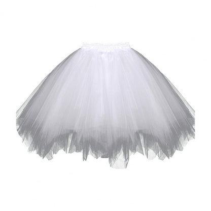 Women's Tulle Skirt 1950s Vintage Skirts Adult Ballet Crinoline Tulle Skirt Fluffy Princess Petticoat Underskirt Dancing Dress