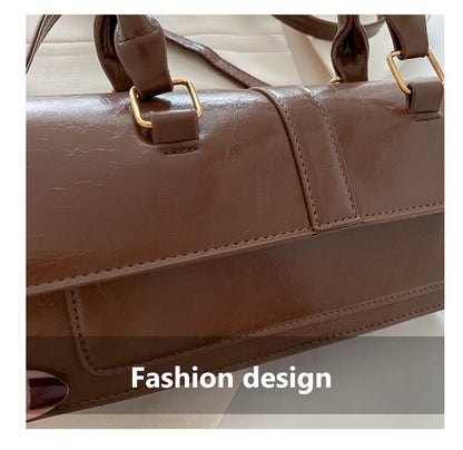 High Quality PU Leather Handbag Purse Women's Bag Solid Color Shoulder Crossbody Bags Lady Messenger Small Tote for Women Girls