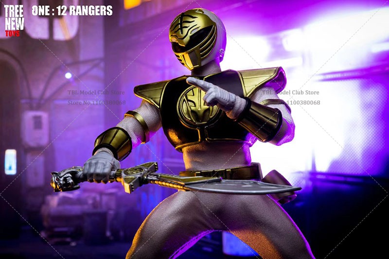 Em Estoque Árvore Novos Brinquedos 1/12 Escala Poderoso Verde Branco Power Rangers 6 Polegadas Anime Boneco de Ação Conjunto Completo de Brinquedo de Presente para Fãs