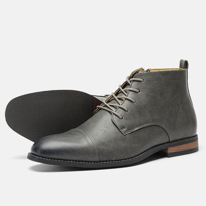 Botas Masculinas Confortáveis Moda 2025 Botas de Couro de Marca